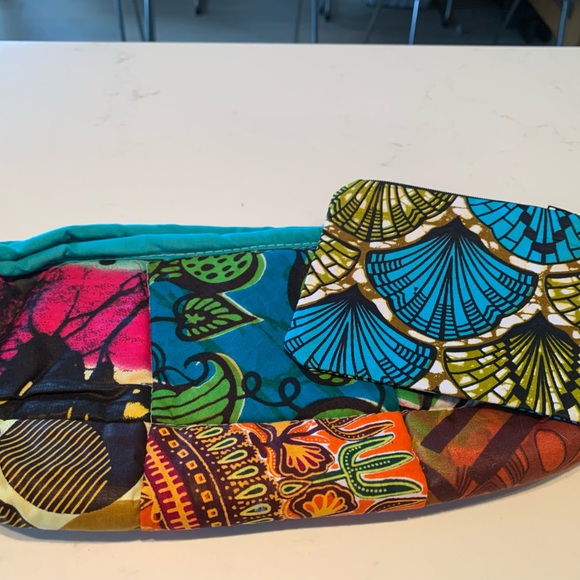 African Print cotton zip pouches-cosmetics, art supplies/toiletries/coins (2) - Picture 1 of 6